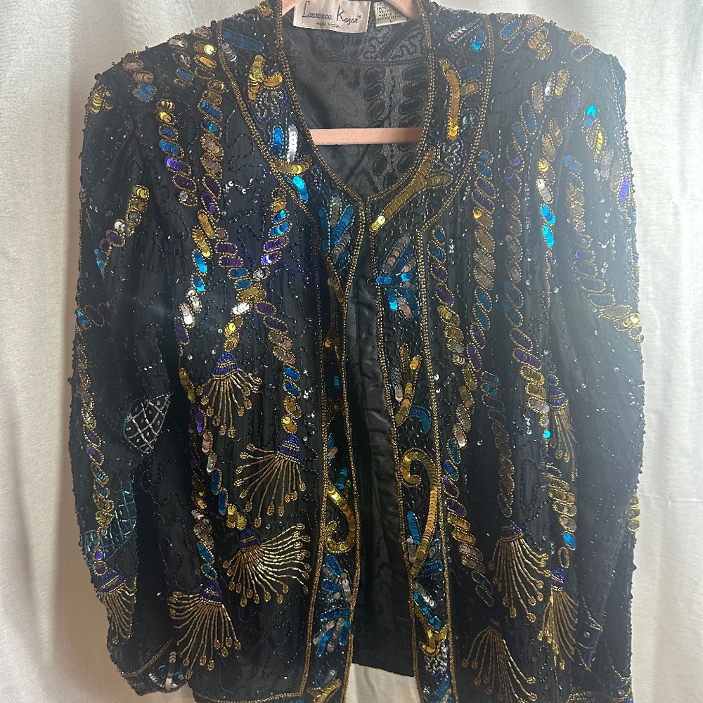 Vintage beaded and sequins blazer in large